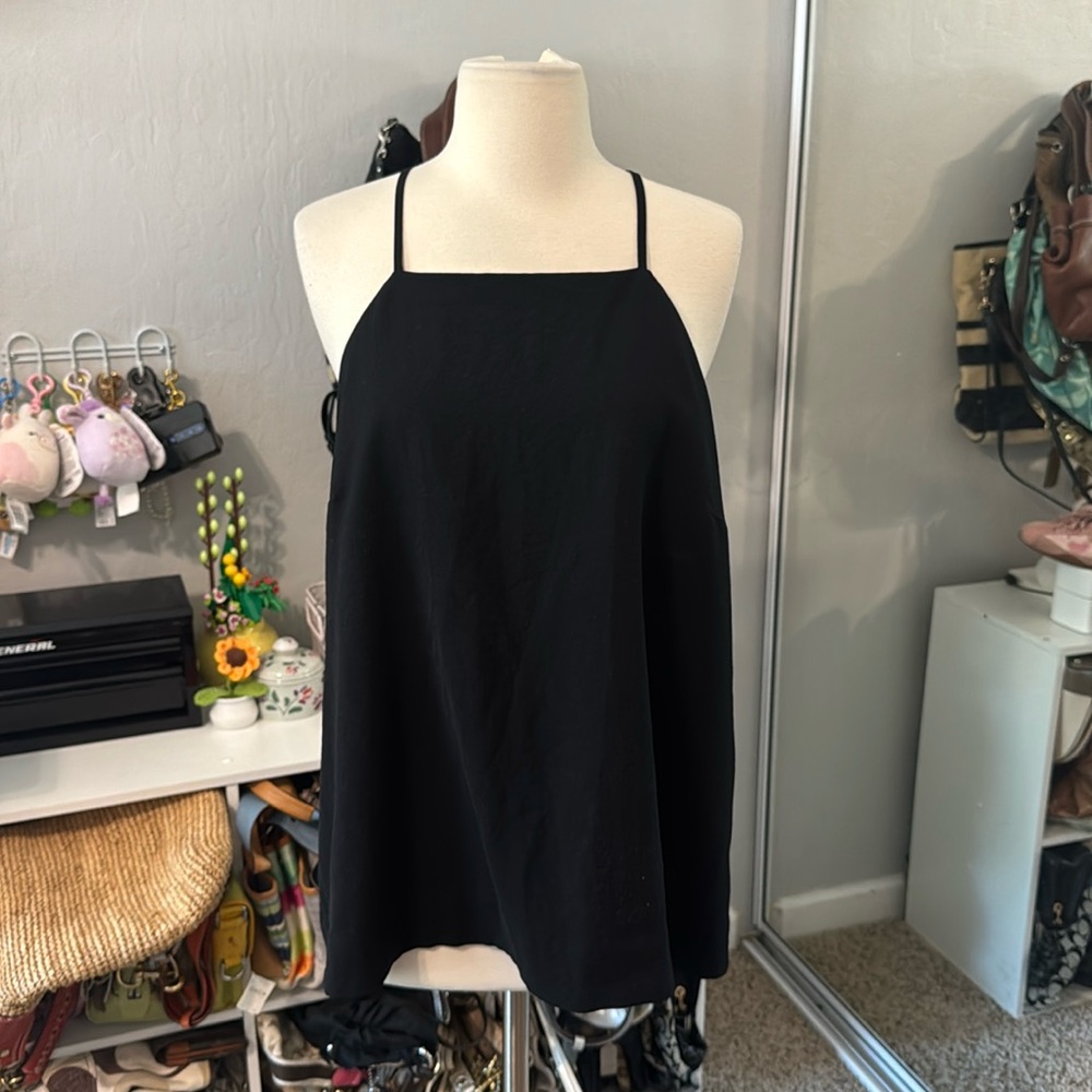 Black Flowy Tank